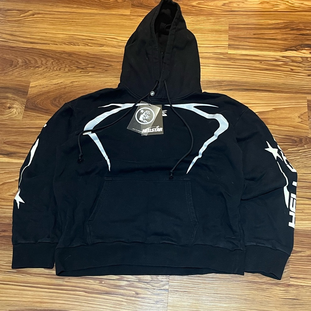 Hellstar Black Hoodie with Grey Design NWT